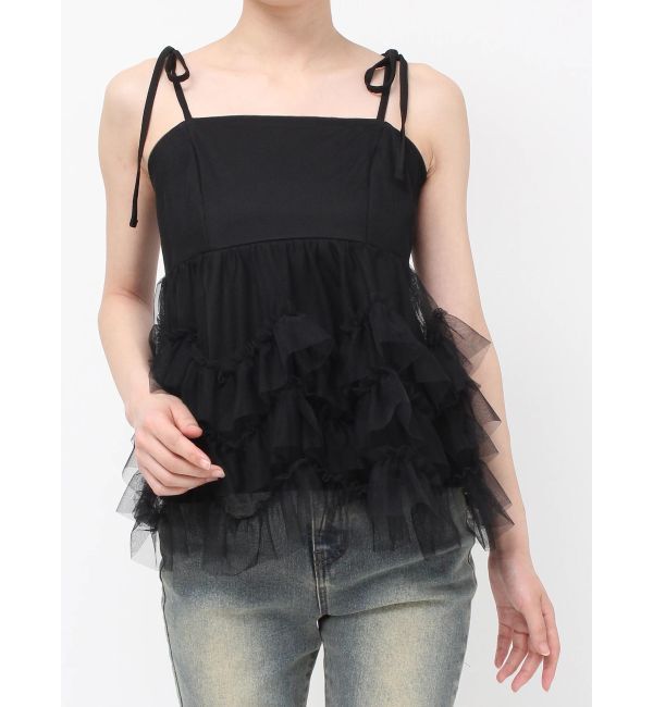 RESEXXY「チュールフリルペプラムキャミトップス」|キャミソール|