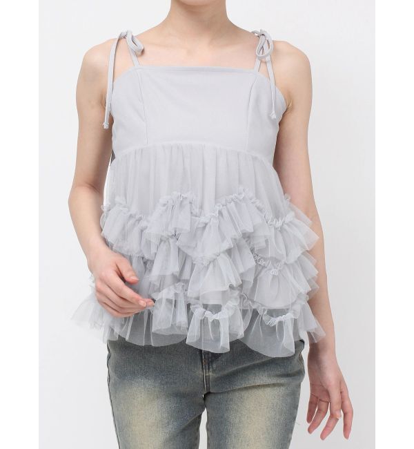 RESEXXY「チュールフリルペプラムキャミトップス」|キャミソール|