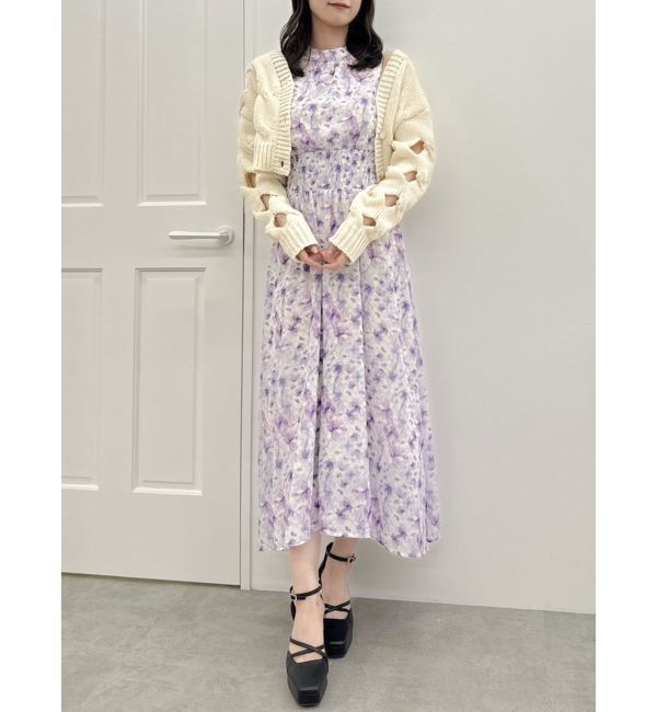 dazzlin「スリットケーブルニットカーディガン」|カーディガン|