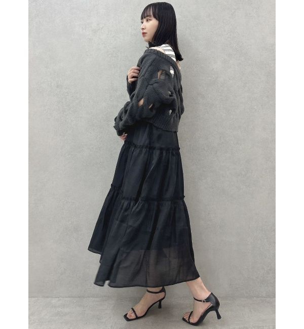 dazzlin「スリットケーブルニットカーディガン」|カーディガン|