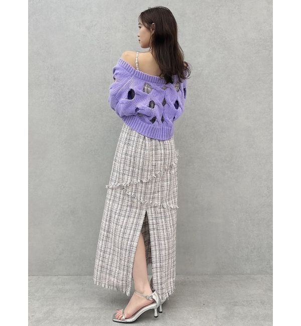 dazzlin「スリットケーブルニットカーディガン」|カーディガン|