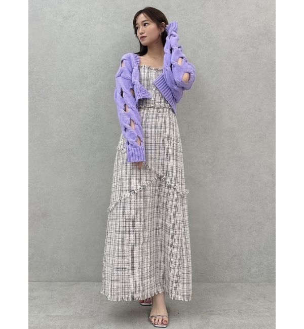 dazzlin「スリットケーブルニットカーディガン」|カーディガン|