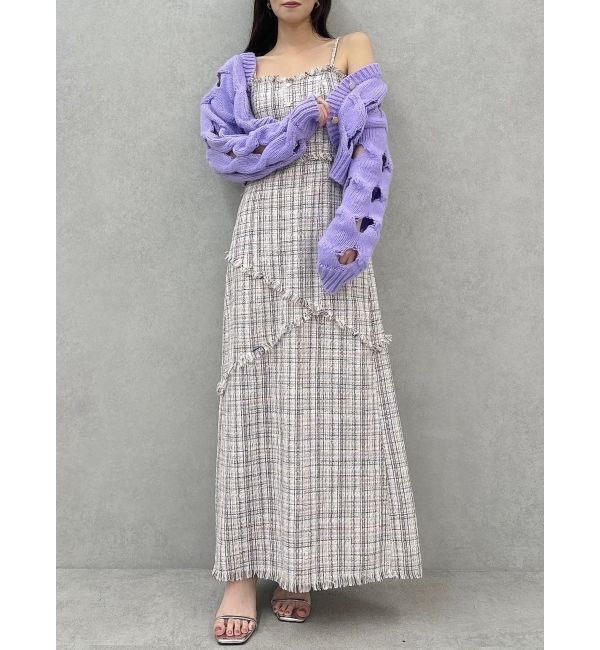 dazzlin「スリットケーブルニットカーディガン」|カーディガン|