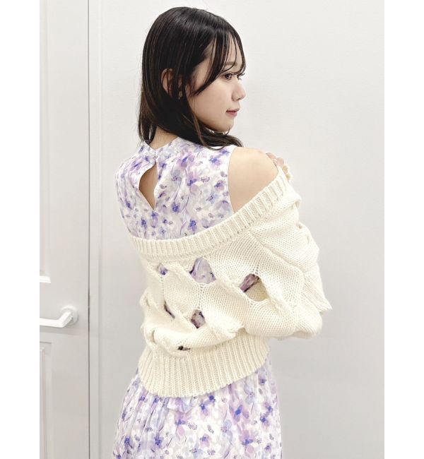 dazzlin「スリットケーブルニットカーディガン」|カーディガン|