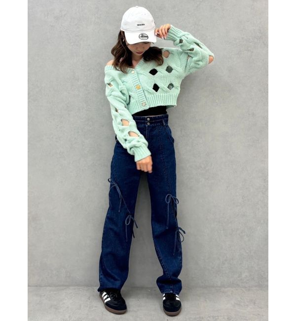 dazzlin「スリットケーブルニットカーディガン」|カーディガン|