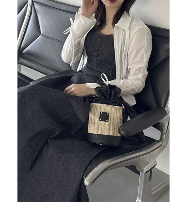 dazzlin「リボンハンドルカゴバッグ」|かごバッグ|