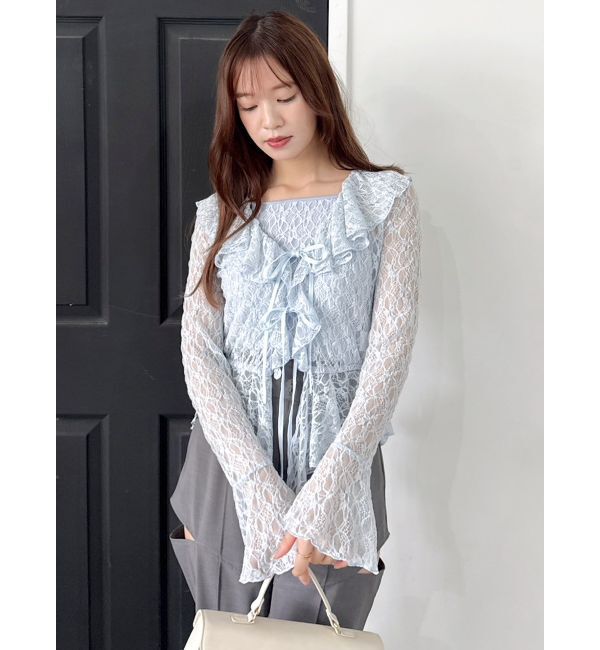 dazzlin「ラッフルヘムレースアンサンブル」|Tシャツ・カットソー|