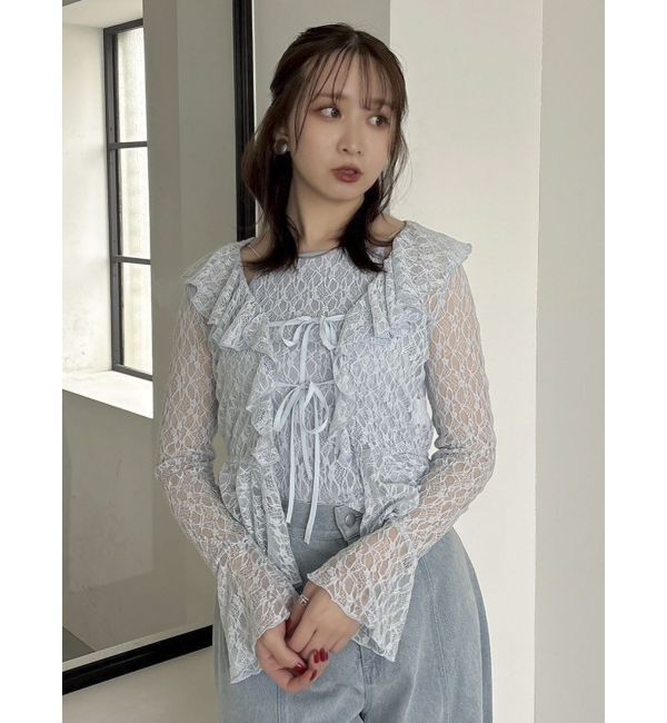 dazzlin「ラッフルヘムレースアンサンブル」|Tシャツ・カットソー|