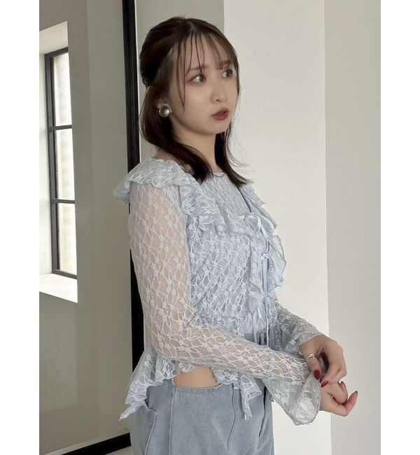 dazzlin「ラッフルヘムレースアンサンブル」|Tシャツ・カットソー|