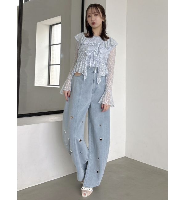 dazzlin「ラッフルヘムレースアンサンブル」|Tシャツ・カットソー|