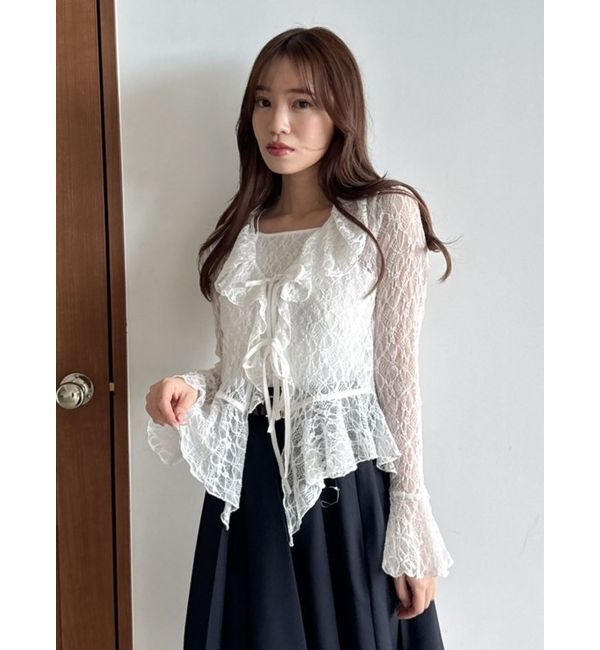 dazzlin「ラッフルヘムレースアンサンブル」|Tシャツ・カットソー|