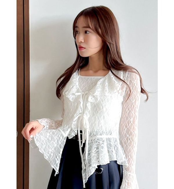 dazzlin「ラッフルヘムレースアンサンブル」|Tシャツ・カットソー|