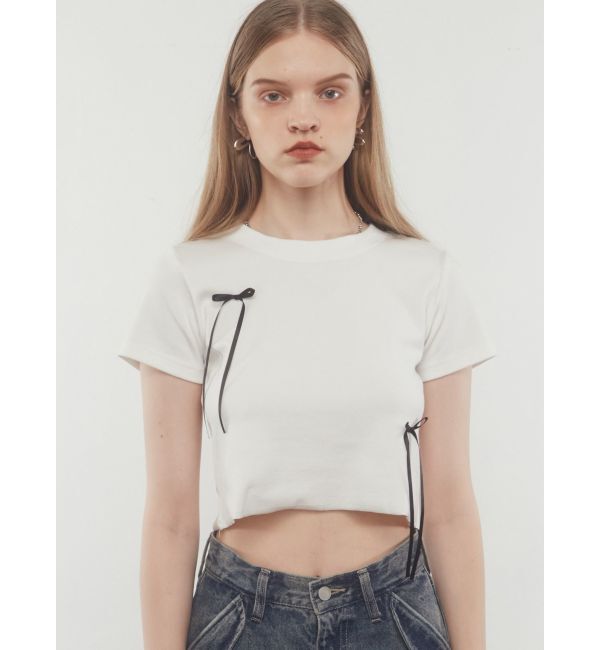EMODA「ポイントリボンTシャツ」|Tシャツ・カットソー|