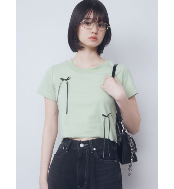 EMODA「ポイントリボンTシャツ」|Tシャツ・カットソー|
