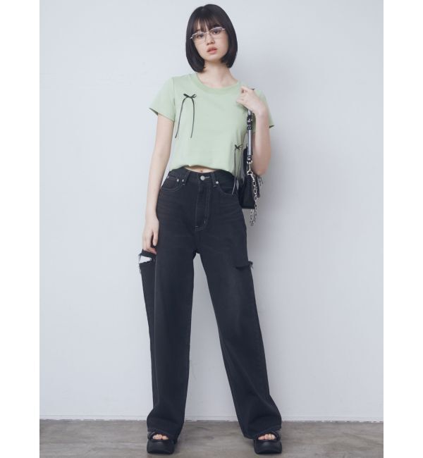 EMODA「ポイントリボンTシャツ」|Tシャツ・カットソー|