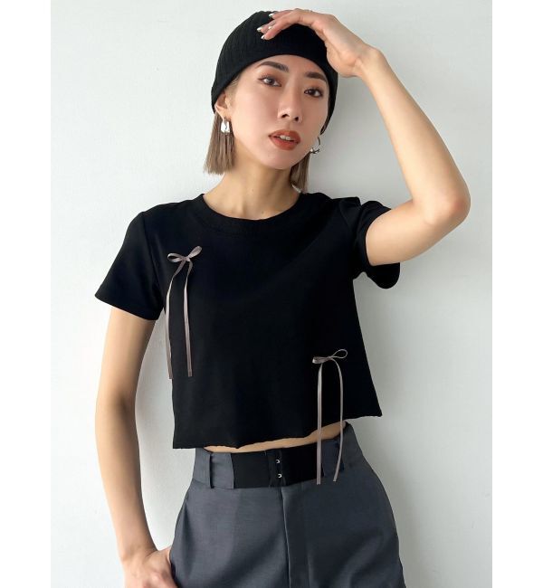 EMODA「ポイントリボンTシャツ」|Tシャツ・カットソー|