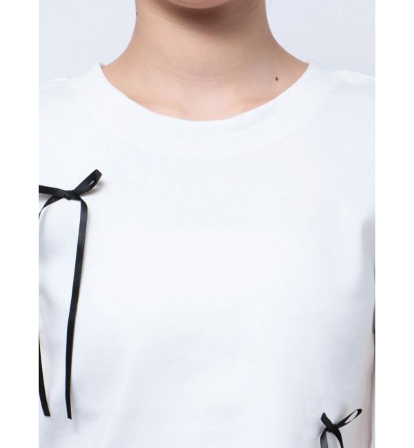 EMODA「ポイントリボンTシャツ」|Tシャツ・カットソー|