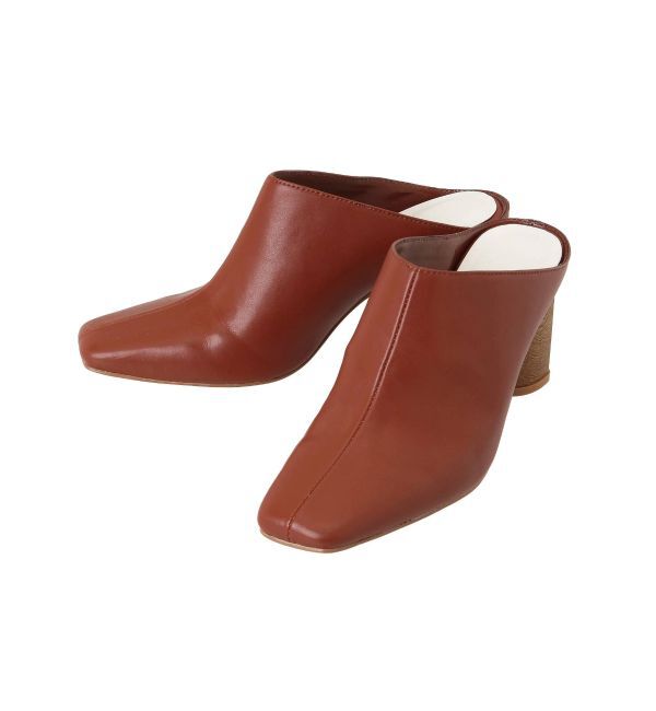 MERCURYDUO「変形チャンキーヒールサボサンダル」|サンダル|ブラウン