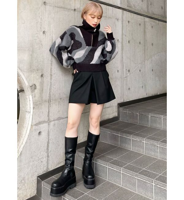 MURUA「ハーフジップフェザーニット」|ニット・セーター|