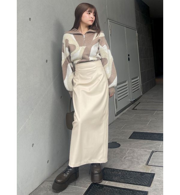 MURUA「ハーフジップフェザーニット」|ニット・セーター|