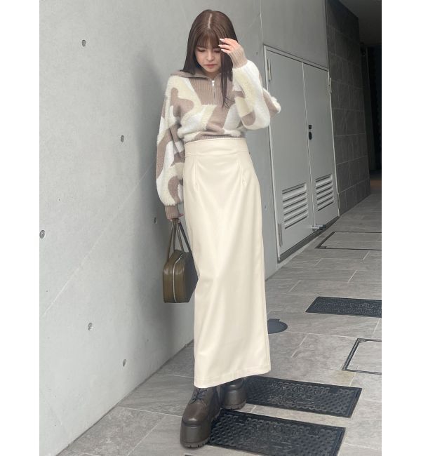 MURUA「ハーフジップフェザーニット」|ニット・セーター|