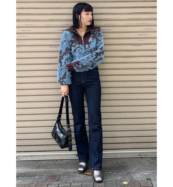 MURUA「ハーフジップフェザーニット」|ニット・セーター|