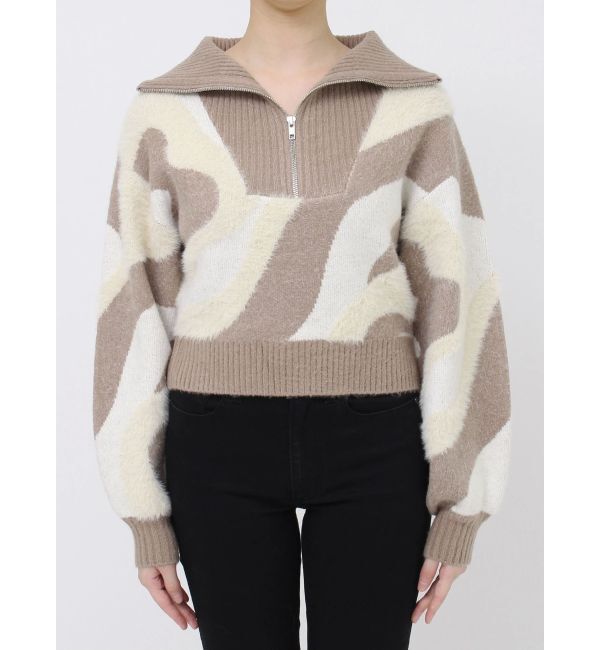 MURUA「ハーフジップフェザーニット」|ニット・セーター|