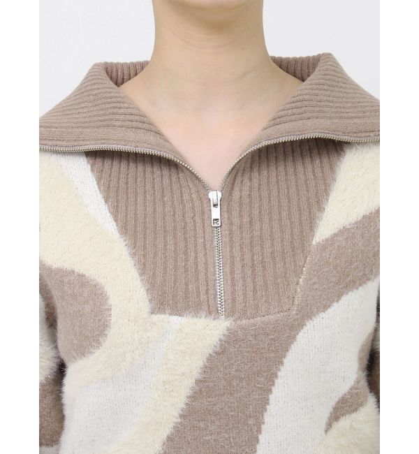 MURUA「ハーフジップフェザーニット」|ニット・セーター|