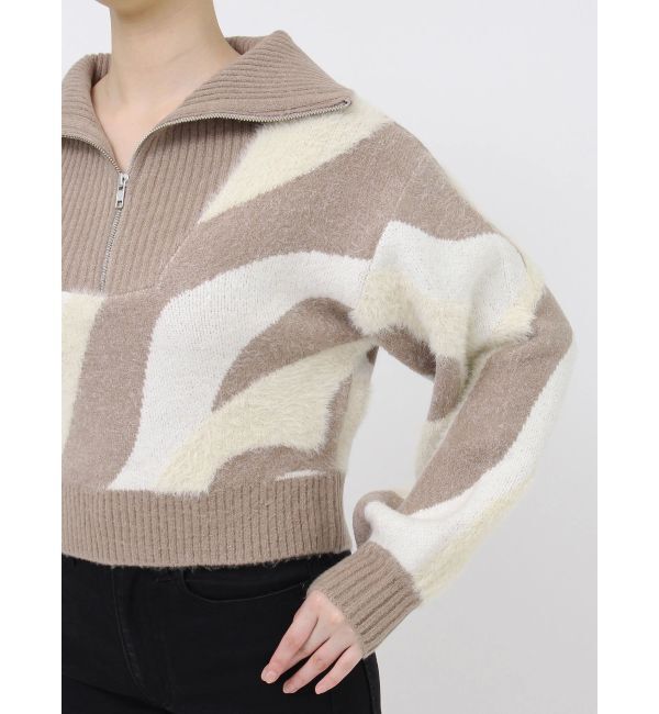 MURUA「ハーフジップフェザーニット」|ニット・セーター|