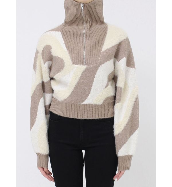 MURUA「ハーフジップフェザーニット」|ニット・セーター|