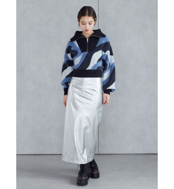 MURUA「ハーフジップフェザーニット」|ニット・セーター|