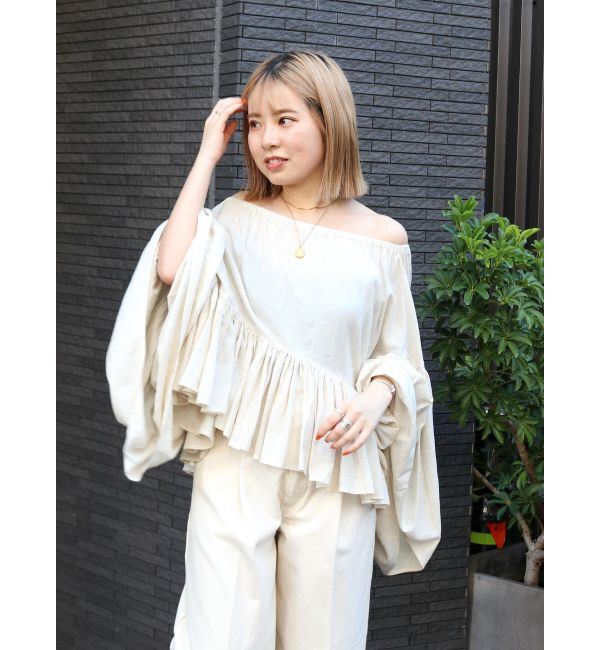 Ungrid「スリーブデザインオフショルブラウス」|シャツ・ブラウス|