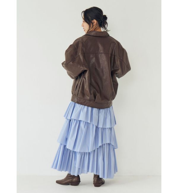 Ungrid「ポケットデザインフェイクレザーブルゾン」|ブルゾン・スタジャン|