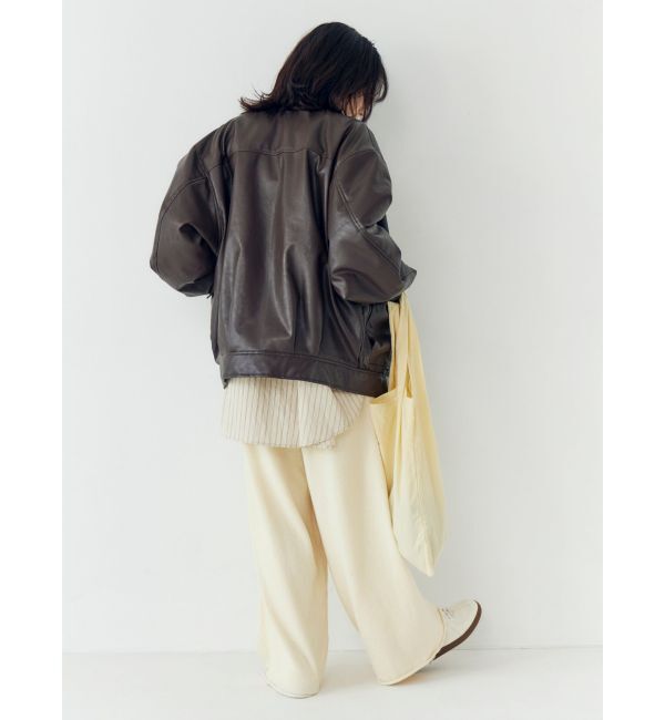 Ungrid「ポケットデザインフェイクレザーブルゾン」|ブルゾン・スタジャン|