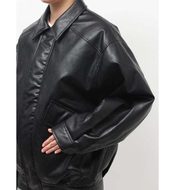 Ungrid「ポケットデザインフェイクレザーブルゾン」|ブルゾン・スタジャン|