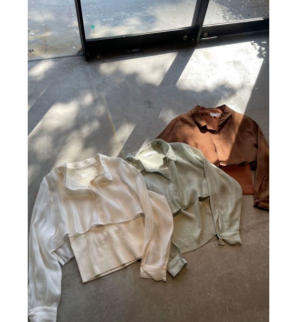 LAGUNAMOON「シャツドッキングニットプルオーバー」|ニット・セーター|