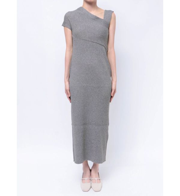 LAGUNAMOON「アシンメトリーラメブレンドニットワンピース」|ワンピース|