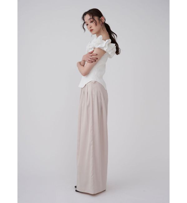 LAGUNAMOON「デコラフリルオフショルニットプルオーバー」|ニット・セーター|