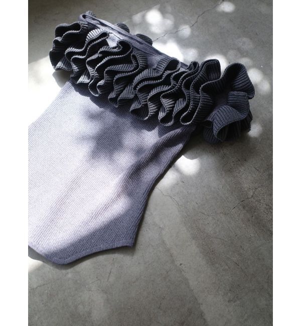 LAGUNAMOON「デコラフリルオフショルニットプルオーバー」|ニット・セーター|