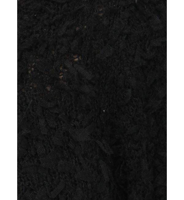 EVRIS「チュールミックスショートニットカーディガン」|ニット・セーター|