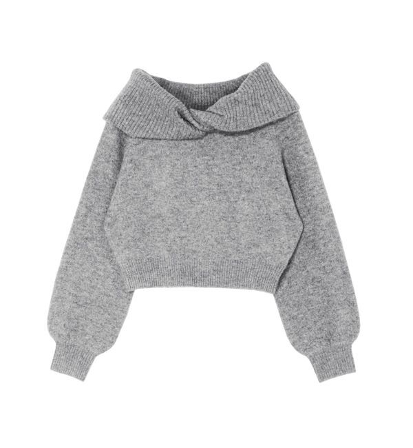 EVRIS「ツイストオフショルダーニットトップス」|ニット・セーター|