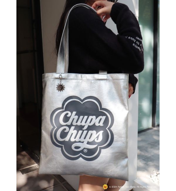 EVRIS「【EVRIS&times;Chupa Chups】ラメトートBAG」|トートバッグ|シルバー