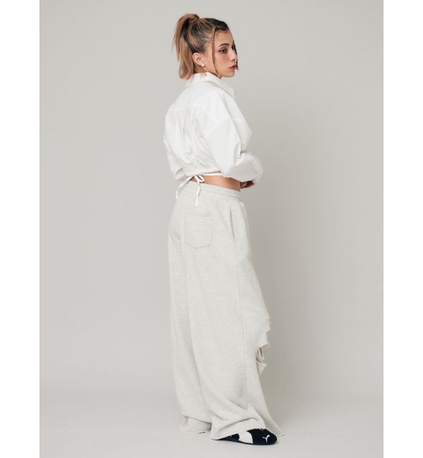 EVRIS「リボンデザインショートストライプシャツ」|シャツ・ブラウス|