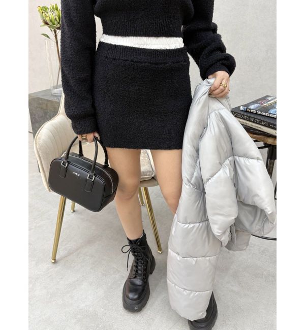 EVRIS「ダブルウエストファンシーヤーンミニスカート【セットアップ着用可能】」|スカート|