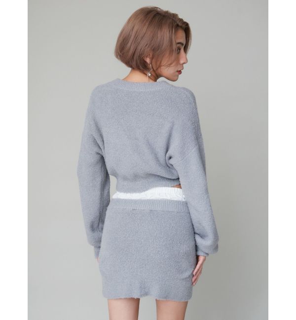 EVRIS「ダブルウエストファンシーヤーンミニスカート【セットアップ着用可能】」|スカート|