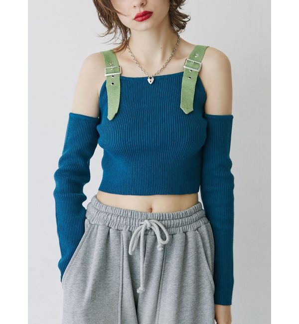 jouetie「ショルダーベルトカットアウトニット」|ニット・セーター|