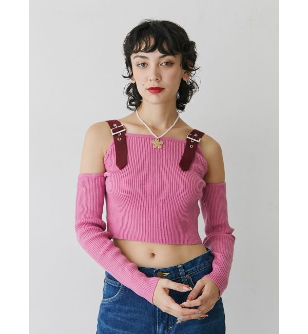 jouetie「ショルダーベルトカットアウトニット」|ニット・セーター|