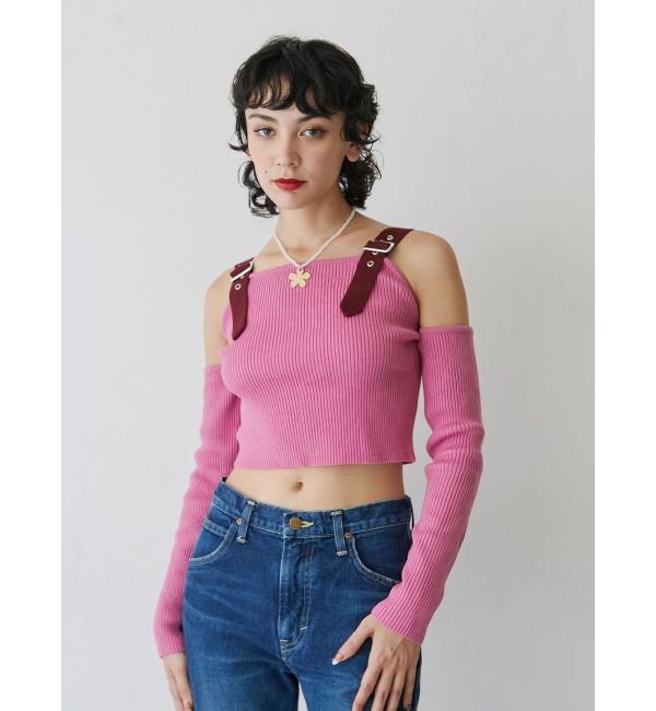 jouetie「ショルダーベルトカットアウトニット」|ニット・セーター|