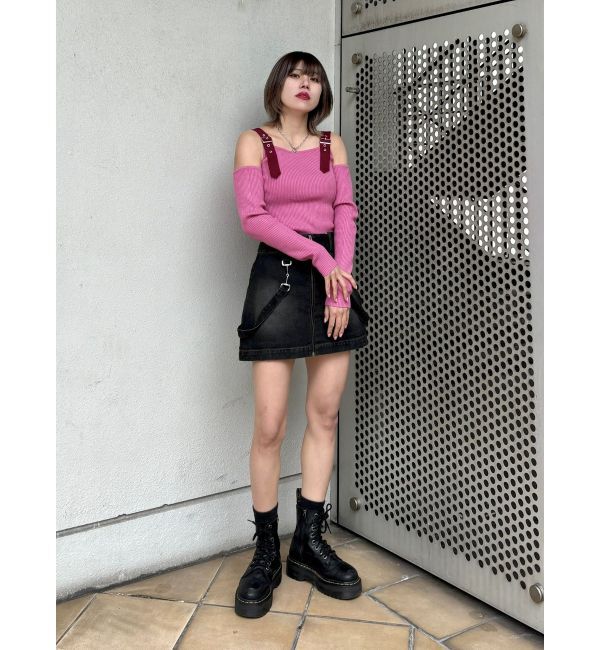 jouetie「ショルダーベルトカットアウトニット」|ニット・セーター|