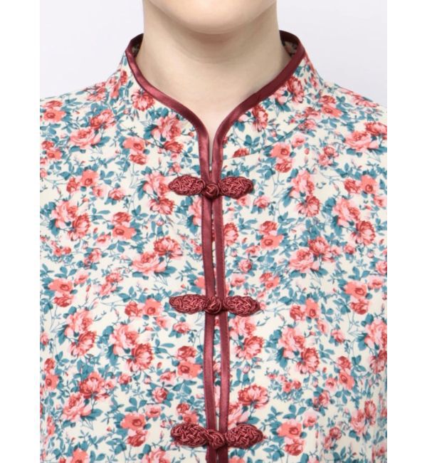 jouetie「ハーフスリーブショルダーフリルショートチャイナシャツ」|シャツ・ブラウス|